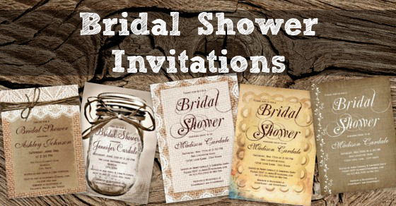 Rustic Country Bridal Shower Invitations