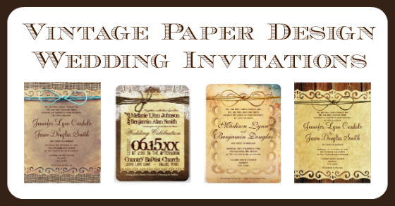 Vintage Paper Wedding Invitations