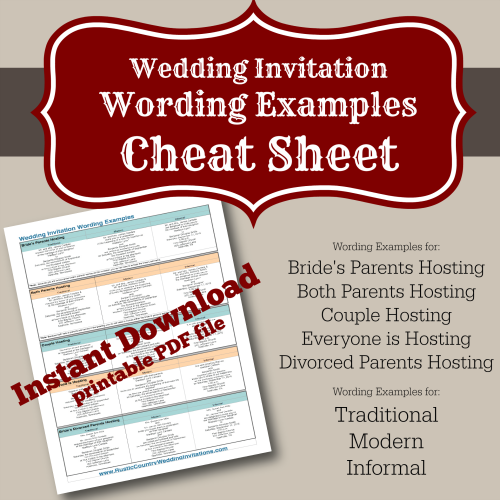 Wedding Invitation Wording Examples